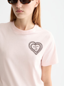 Chest Artwork Regular Fit Tee - Barely There