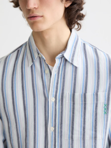 Textured Stripe Shirt - Lavender Stripe