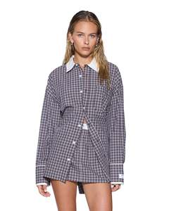 Ksubi Womens: Astra LS Shirt - White Plaid