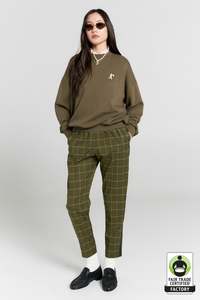 Runaway Girl Organic Cotton Crewneck Sweatshirt - Hunter Green