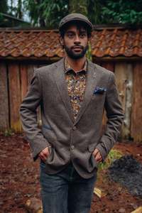 Mens Clothing: Pique Blazer - Chocolate Brown