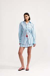Aston Studio: Buddy Shirt - Blithe Cherry Stripe