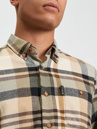 Brushed Check Shirt - Sand