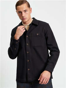 Ben Sherman: Brushed Overshirt - Bark