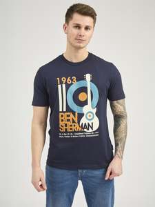 Mod Guitar Poster Tee - Dark Navy