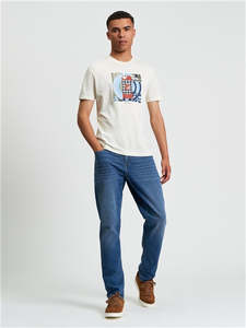 Collage Target Tee - Ivory