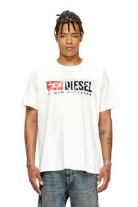 Flocked Diesel Denim Division Logo - White