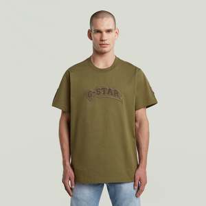 Patches Loose Tee - Shadow Olive