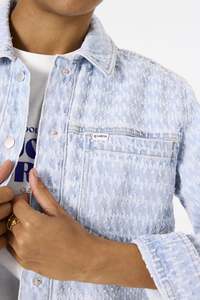 Garcia: Patterned Denim Jacket - Light Used