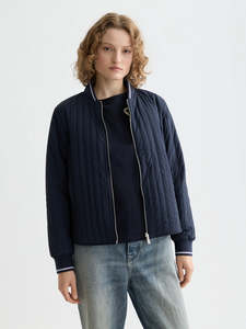 Reversible Quilted Bomber - Sky Captain