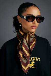 Unicorn Classic Silk Scarf - Chocolate