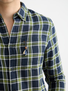 Double Face Regular Fit Shirt - Sky Captain Check