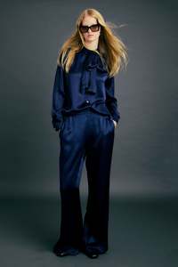 Palazzo Lounge Pants - Royal Navy