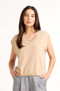 Tuesday Label: Jasper Vest - Camel Cashmere