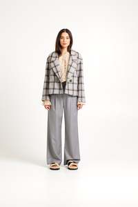 Emma Jacket - Silver Check