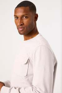 Ash Grey Front Pocket Sweater