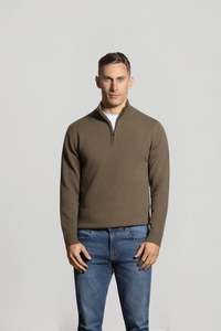 New Mens: Robin 1/2 Zip Jumper - Glade