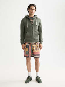 Full Zip Logo Hoodie - Thyme