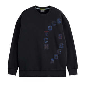 Loose Fit Applique Sweatshirt - Meteorite