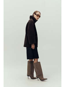 Ena Pelly: Jayla Teddy Jacket - Espresso