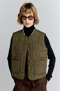 Quilted Drift Vest - Dark Olive