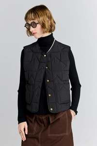 Karen Walker: Quilted Drift Vest - Black
