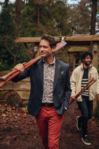 Mens Clothing: Pique Blazer - Navy