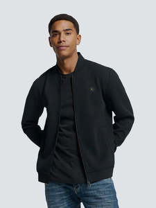 Pique Knitted Sweatshirt - Black