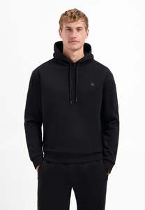 Brushed Hooded Sweatshirt - Black