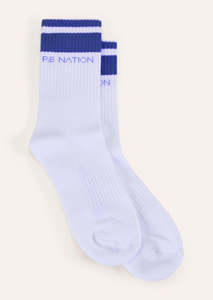 Homage Sock - Bright Navy/Optic White
