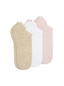 Scotch Soda: 3 Pack Womens Low Cut Socks - Ivory