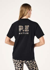 Heads Up 2.0 Tee - Black/Leopard