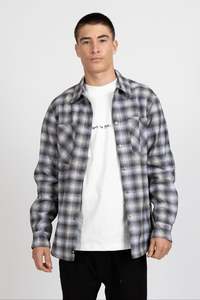 Shirts Long Sleeve: License Shirt - Black Plaid