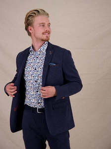 Shirts Long Sleeve: Pheasant LS Shirt - Multicolour Blue