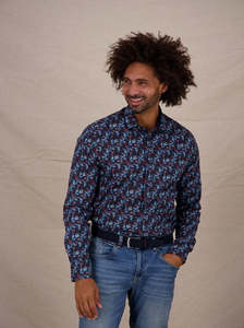 Shirts Long Sleeve: Pheasant LS Shirt - Navy