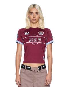 Womens Tee Shirts: Surround Vision Baby Tee - Sangria