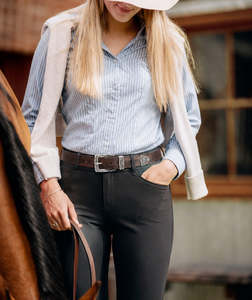 Distressed Solid Hide Belt - Brown