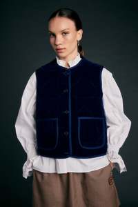 Womens Vests: Ashford  Vest - Navy