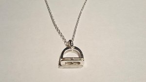 Large Horse Stirrup Pendant with Designer Bottom