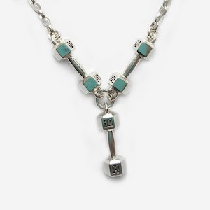 Products: 10kg Triple Dumbbell Pendant with Chain