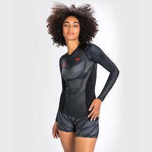 Rashguards: Venum Phantom Women's Rashguard Long Sleeves | Black/Red