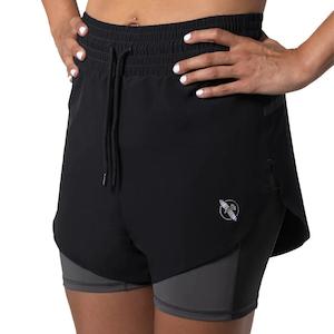 Womens Wear: Hayabusa Womens Mid Rise Layered Shorts