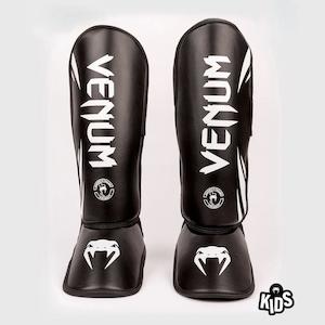 Shin Guards: Venum Challenger Kids Shin Guards | Black/White