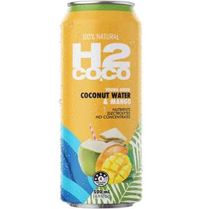 SINGLE SERVE: H2coco Coconut Water with Mango 500mL x12 can