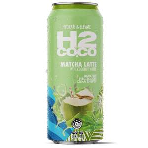 SINGLE SERVE: H2coco Matcha Latte Coconut Water 500 mL x 12 can