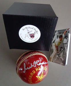 Memorabilia: Signed cricket ball by Sir Richard