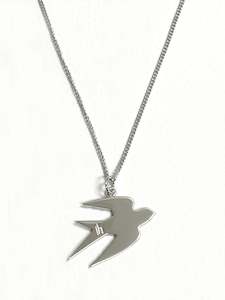 Necklaces: Swallow Pendant Silver