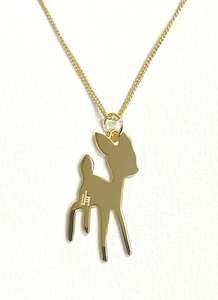 Necklaces: Fawn Pendant Gold