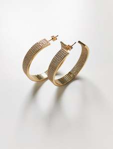 Earrings: New York Gold Hoops