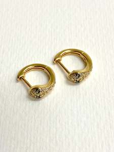 Earrings: Gold Serpant Studs